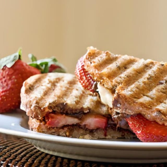 Strawberry Banana Nutella Panini.