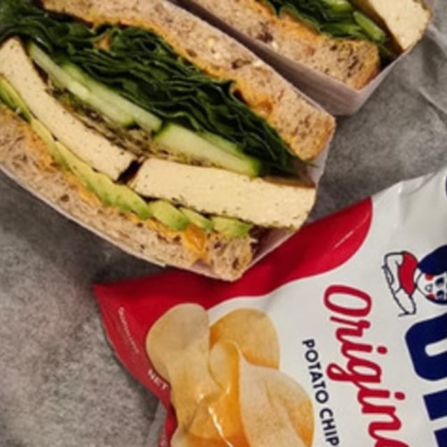Vegan Tofu Sandwich.