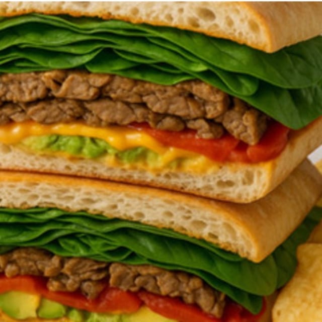Vegan Steak Panini.