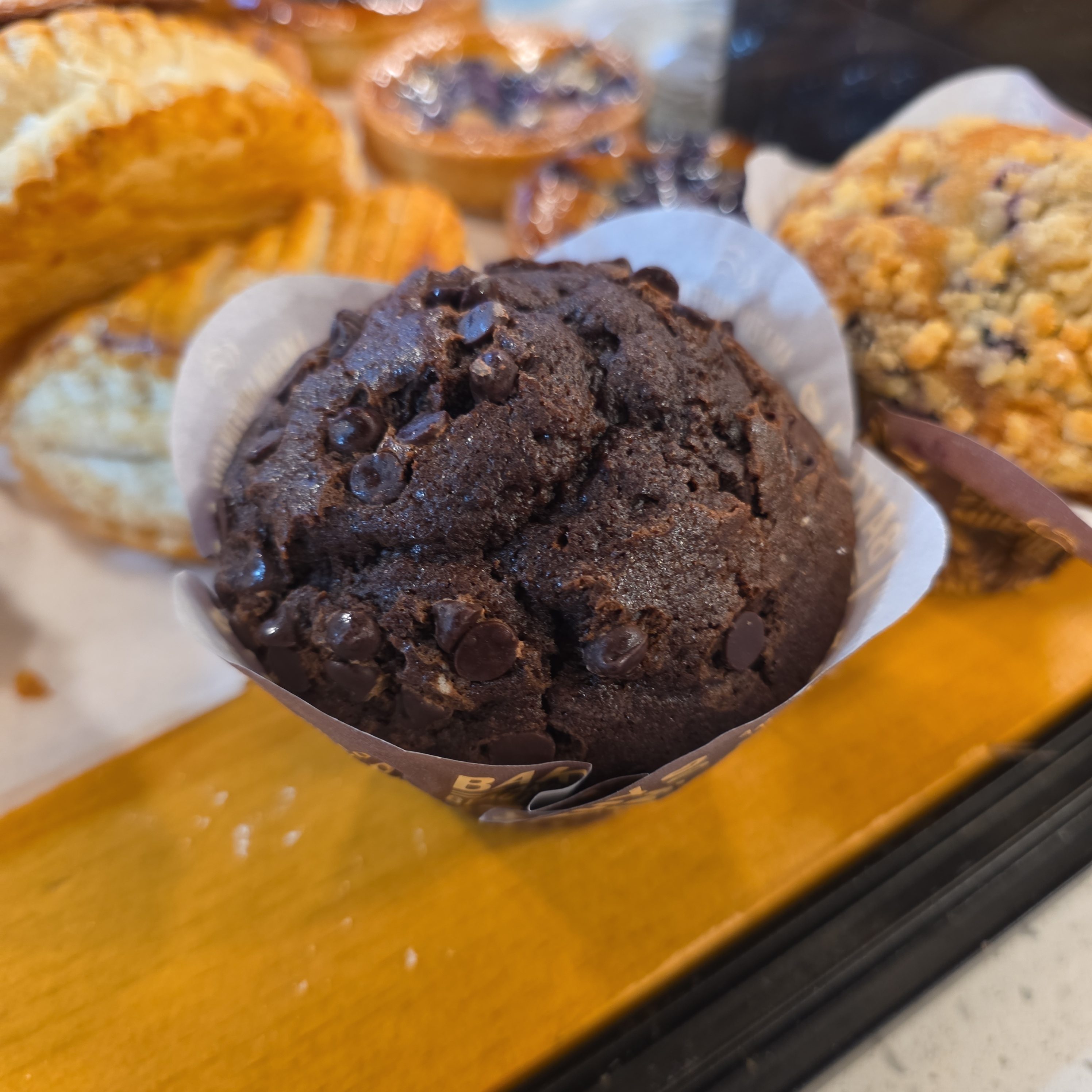 Double Chocolate Chip Muffin.